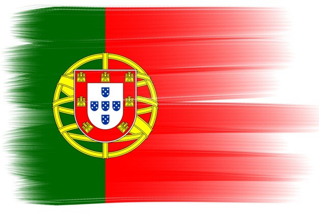 Photo flag portugal transparent background portugal brush stroke flag design template element