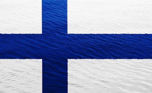 Flag of Republic of Finland on a textured background Concept collage