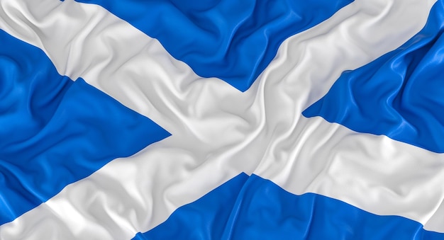 Flag of scotland background 3d render