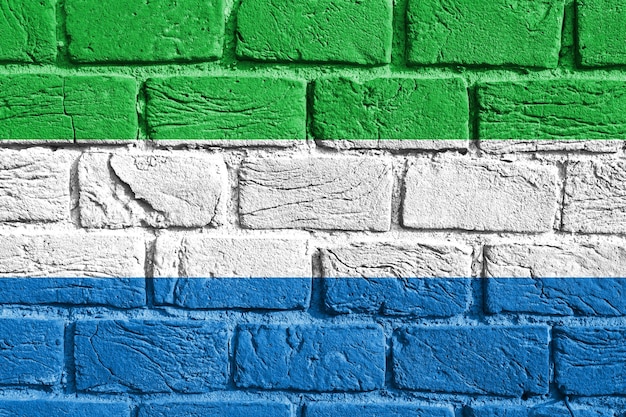 Flag of Sierra Leone on the wall