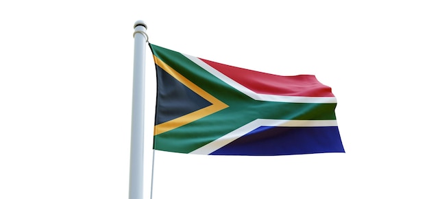 Flag of south_africa 3d Flag on a white background