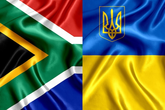 Flag of South Africa and Ukraine