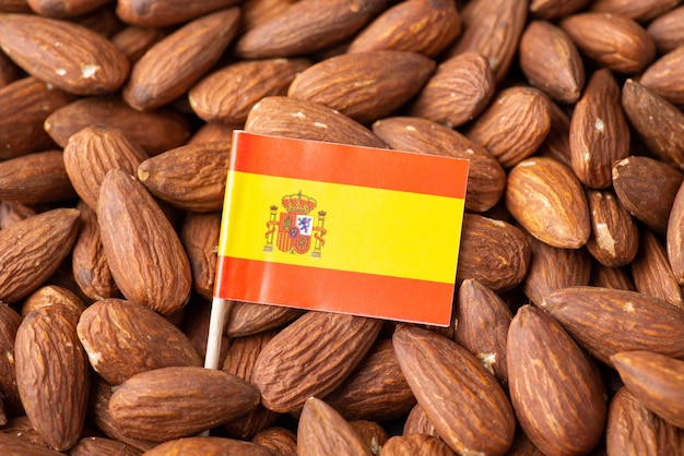 Flag of Spain on almond