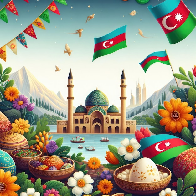 flag state illustration vector national government azerbaijan flag patriotism republic trav