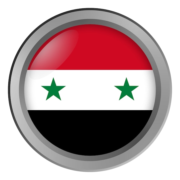 Flag of Syria round as a button