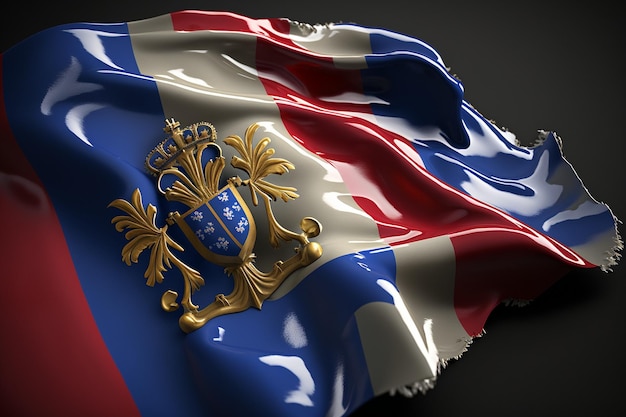 A flag that has the colors of the flag of the french republic.