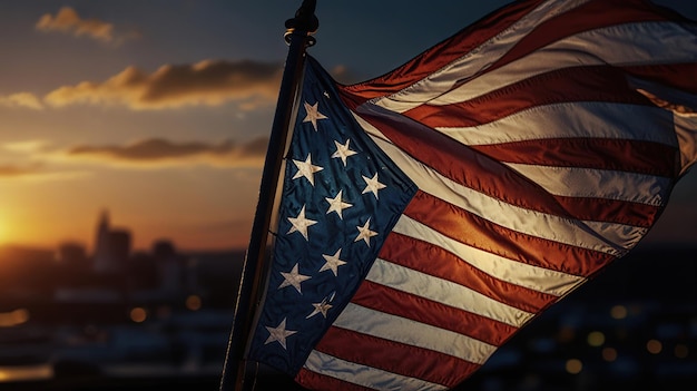 a flag that has stars and stripes on it