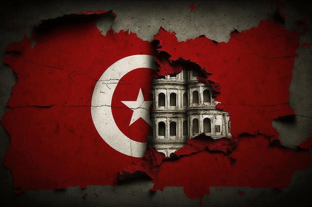 Flag of Turkey republic Turkish earthquake