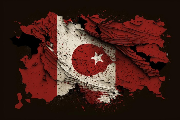 Flag of Turkey republic Turkish earthquake