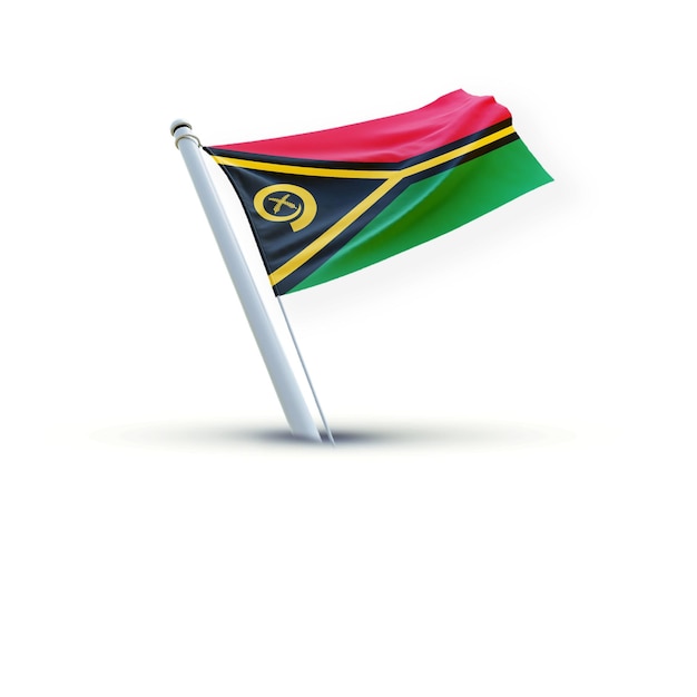 A Flag of vanuatu on a white backround useing for social media