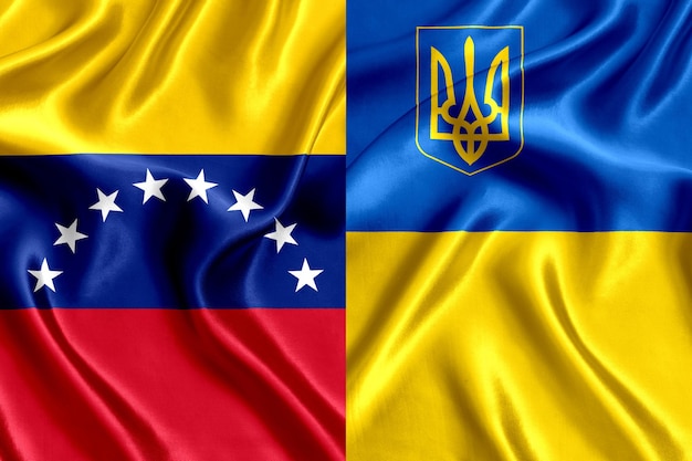 Flag of Venezuela and Ukraine