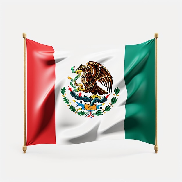 Flag wallpaper of Mexico with white background high