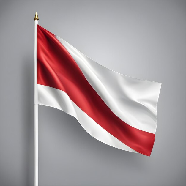 a flag with a red and white flag that says the red flag