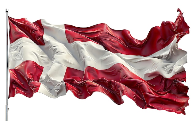 a flag with a red and white stripe on it