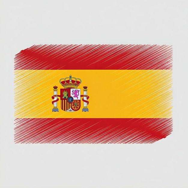 Photo a flag with a red and yellow flag with a red border