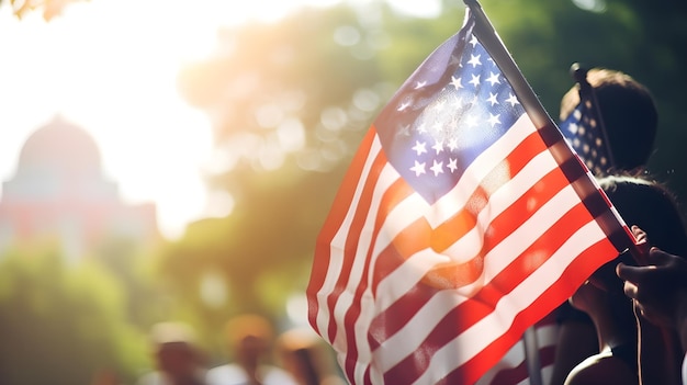 A flag with the word usa on it