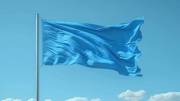 Flagpole Open Blue Sky Absence Flag Background Banner HD