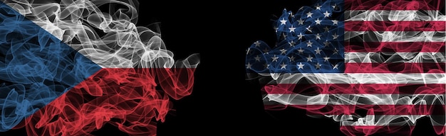 Flags of Czech Republic and USA Czech Republic vs USA Smoke Flags