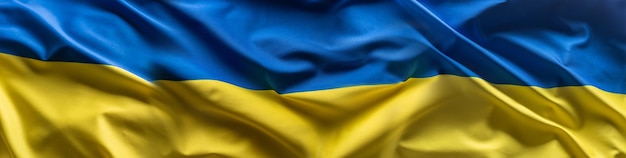 Flags of the European Union Ukraine and Russia blending one into the other