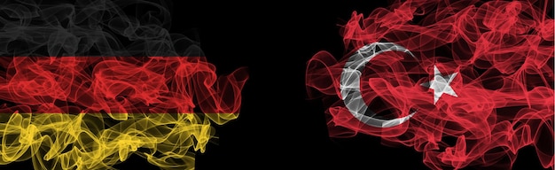 Flags of Germany and Turkey Germany vs Turkey Smoke Flags