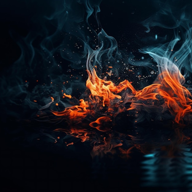 Flame vs Water Ai generative