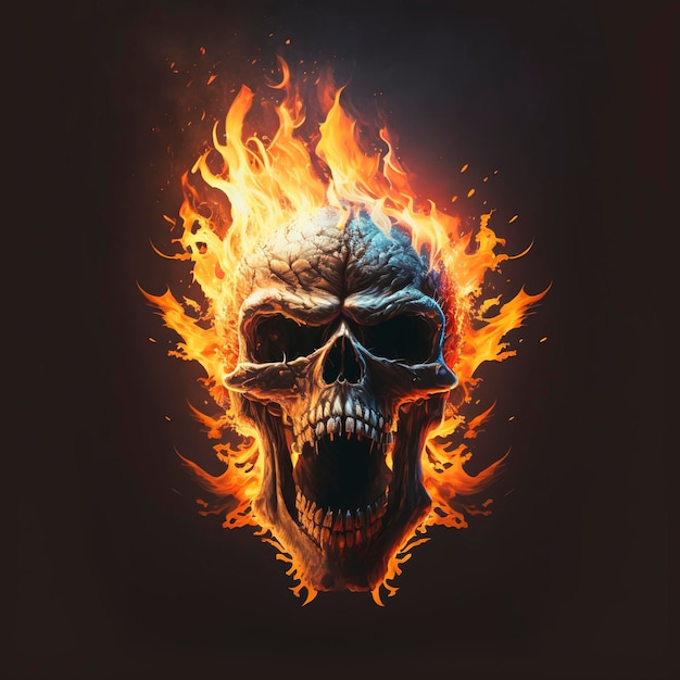 The flaming skull screams epic