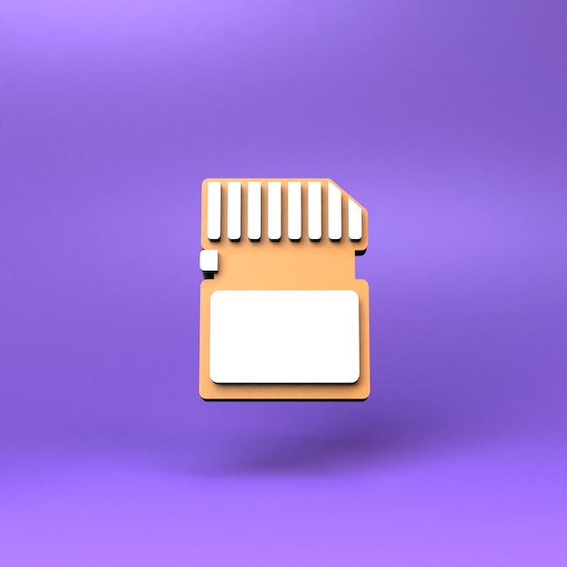 Flash card icon 3d render illustration