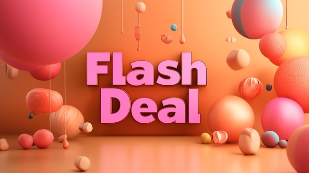 Flash Deal Modern Banner and 3D Text Effect Design