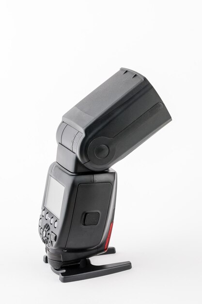 Flash or portable flash on a white isolated background.