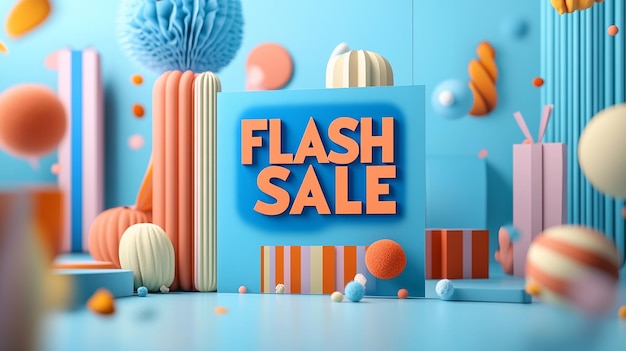 Flash Sale Word Poster or Banner Template Design