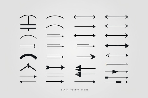 Photo flat arrow collection