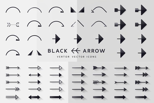 Photo flat arrow collection