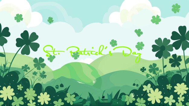 Flat background for st patricks day celebration