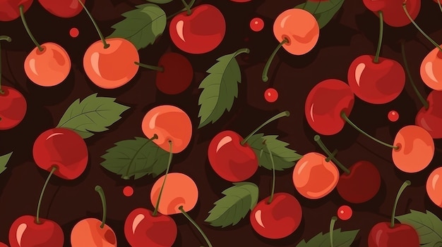 Flat Cherry Texture Background