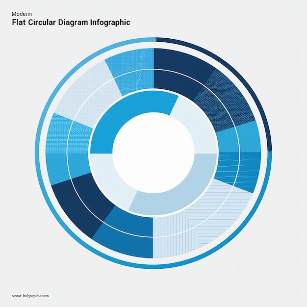 Photo flat circular diagram infographic