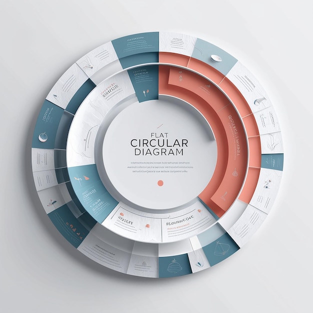 Photo flat circular diagram infographic