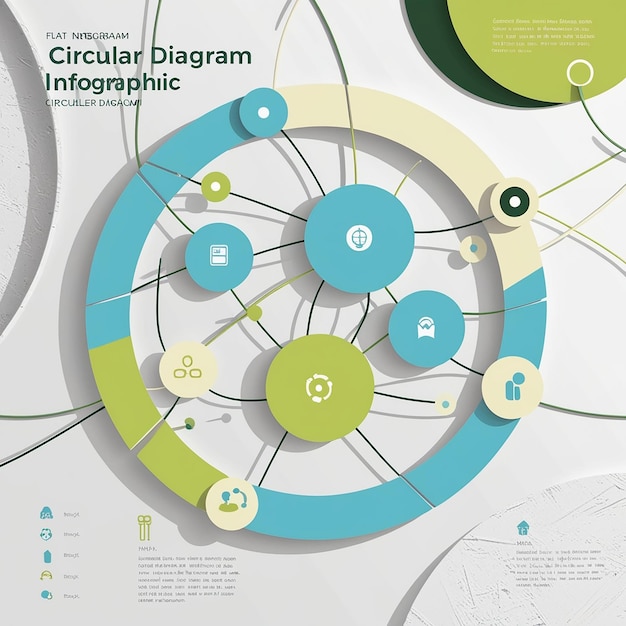 Photo flat circular diagram infographic