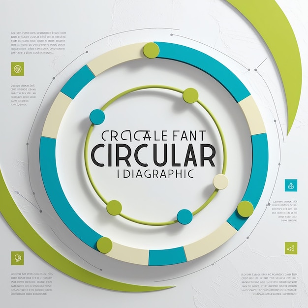 Photo flat circular diagram infographic