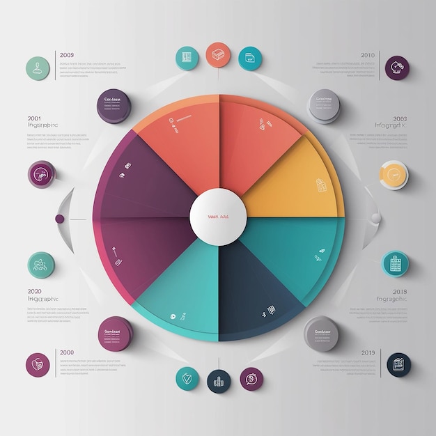 Photo flat circular diagram infographic