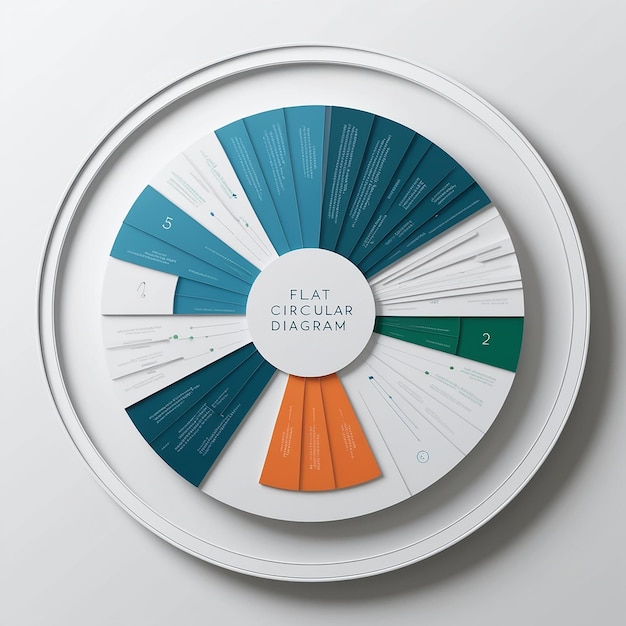 Photo flat circular diagram infographic