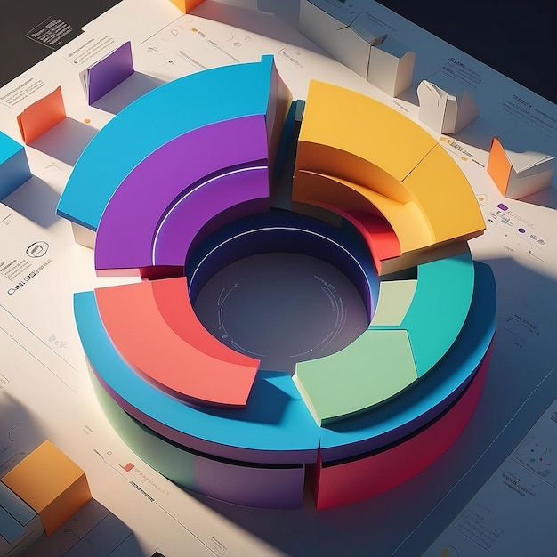 Photo flat circular diagram infographic