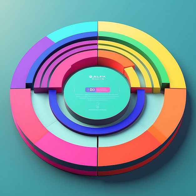 Flat circular diagram infographic