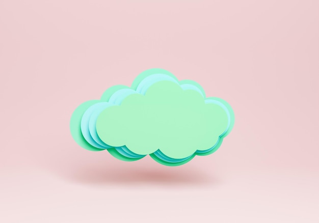 flat clouds on minimal scene