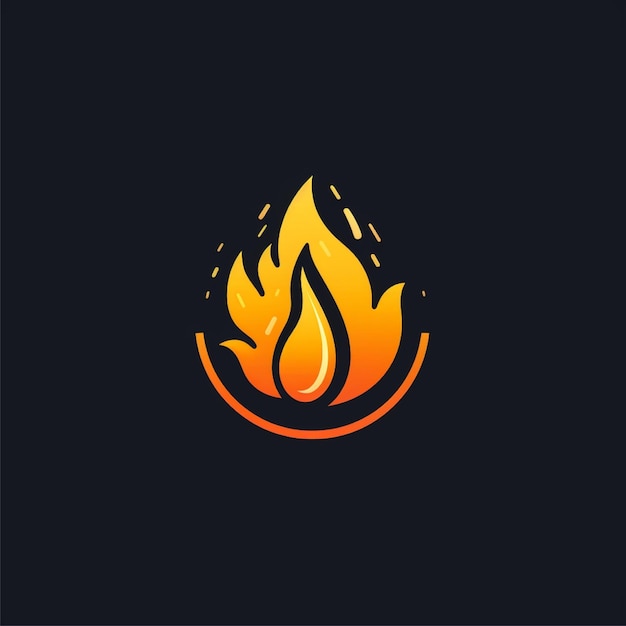 flat color bonfire logo vector