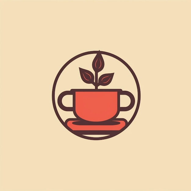 flat color coffee logo vector