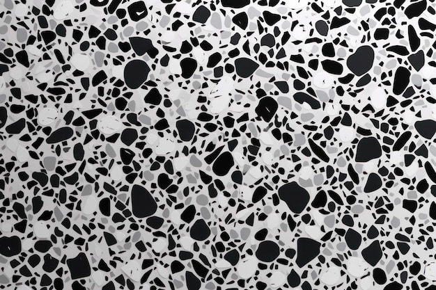 Flat design art deco black white pattern generative AI