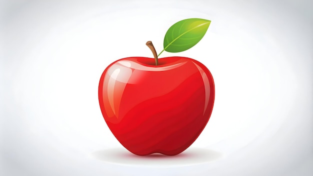 Flat design as Apple icon with copy space on a white background concept as A vector image of an appl