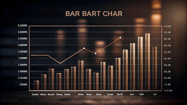 Flat design as Bar chart icon with copy space on a white background concept as A vector image of a b