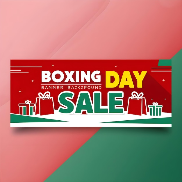 Photo flat design boxing day sale banner background vector