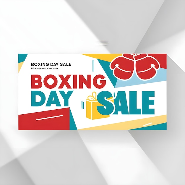 Flat design boxing day sale banner background Vector